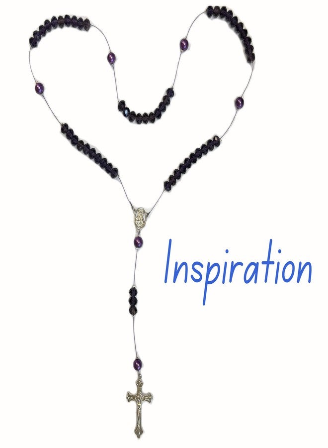Linpeng Rosary Making Kit, Purple Catholic Prayer Necklace Supplies, DIY Jewelry Supplies, Gift for Beader, 1 Pack - Image 2
