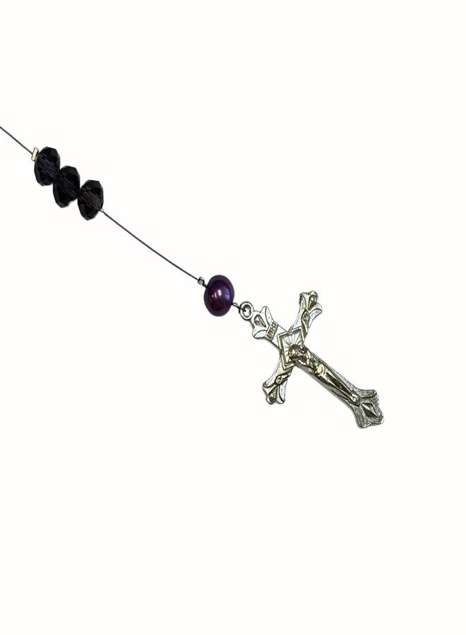 Linpeng Rosary Making Kit, Purple Catholic Prayer Necklace Supplies, DIY Jewelry Supplies, Gift for Beader, 1 Pack - Image 4