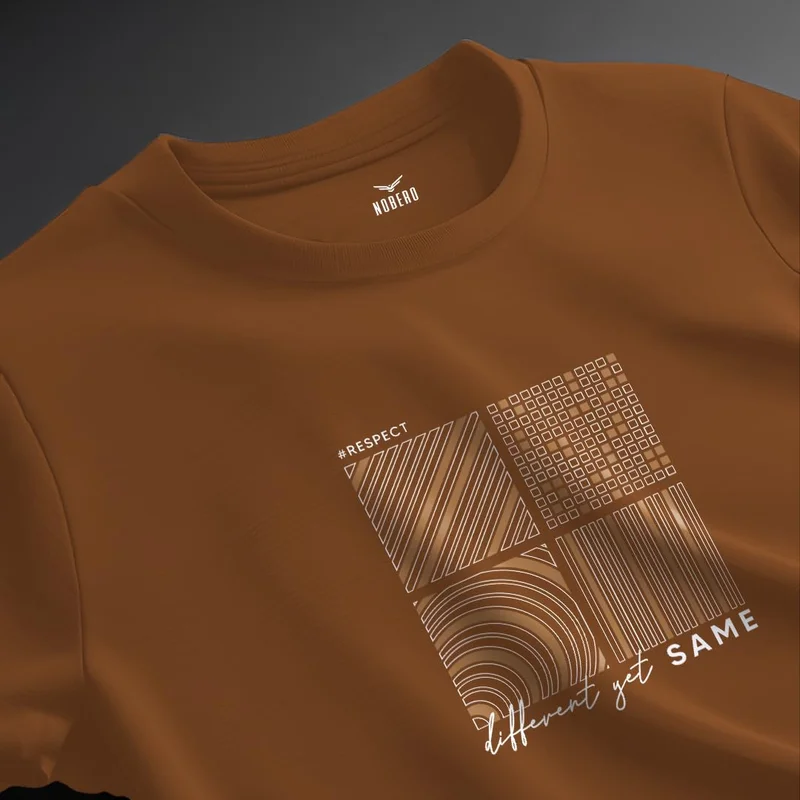 NOBERO Brown Cotton T-Shirt for Men