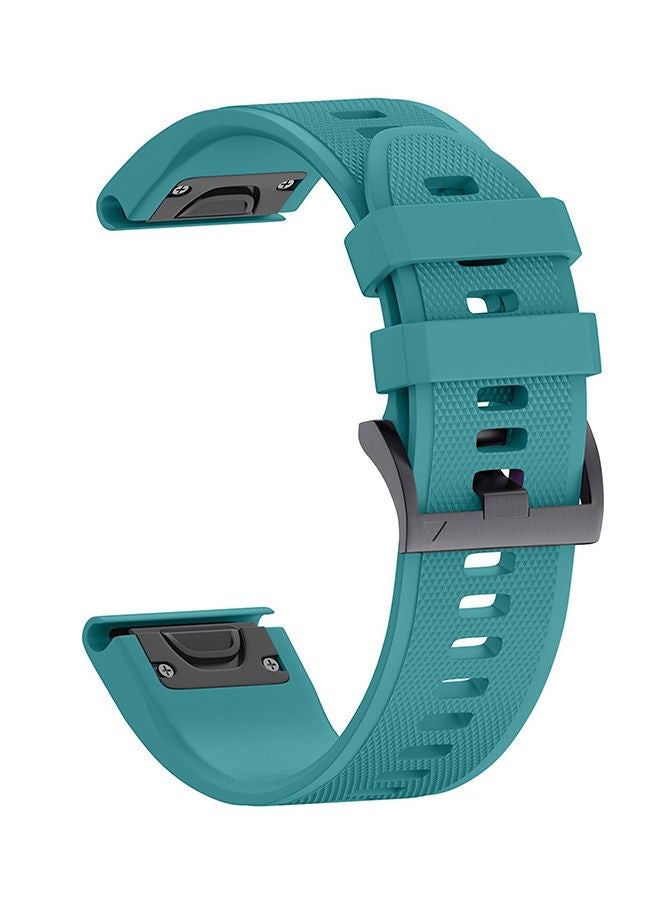 NIBEMINENT Replacement Smart Watch Band For Garmin Fenix 5X/3/3HR GPS Dark Turquoise - Image 1