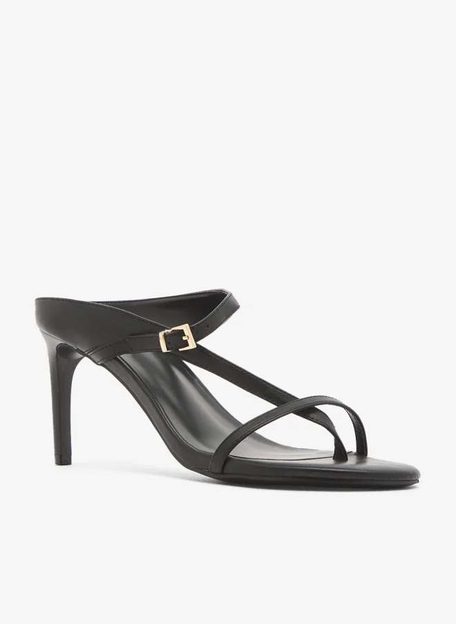 GLAMOROUS Casual Heeled Mule Sandals