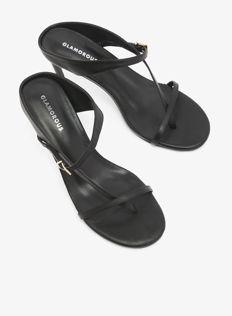 GLAMOROUS Casual Heeled Mule Sandals - Image 4
