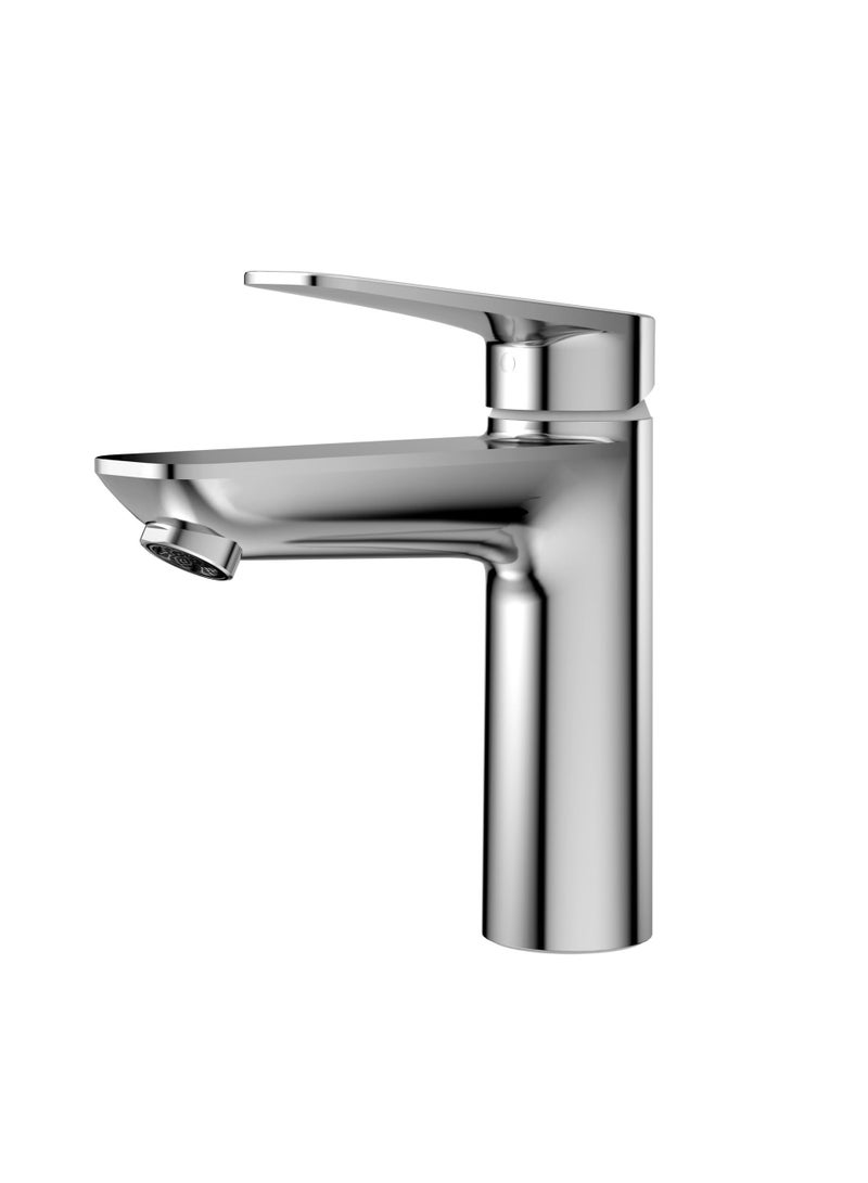 Jomoo Bathroom Mixer, Water-Saving Basin Tap Mixer, Single-Lever Cold & Hot Water Bathroom Faucet Lavatory Vanity Faucet Modern, Chrome - Image 1
