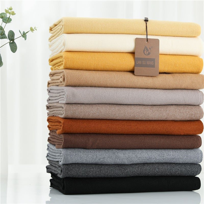 Scarf Imitation Cashmere 32 Colors Thickeneded Warm Pure Color Scarf Shawl for Women Winter Fashion Tassel Versatile Scarf for Men - Image 5
