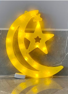 Crescent Moon Star Yellow Glowing LED Light 30x22cm - pzsku/Z5F740EDE53AD999DF3DFZ/45/_/1736855903/a831a928-f864-4ed0-8ed4-1b15786c746e