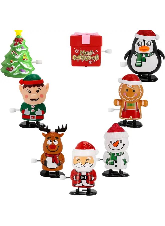 4 Pack Christmas Wind Up Toys Assortment Mini Jumping Walking Clockwork Toys For Party Favors Goody Bag Filler Stocking Stuffers Festive Giveaways Vintage Plastic Toys - Image 4