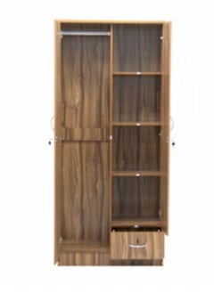 ALWASIT HOME 2 Door Wooden Wardrobe Cabinet Cupboard Engineered Wood With 1 Lockable Drawer Perfect Modern Stylish Heavy Duty  - Image 2