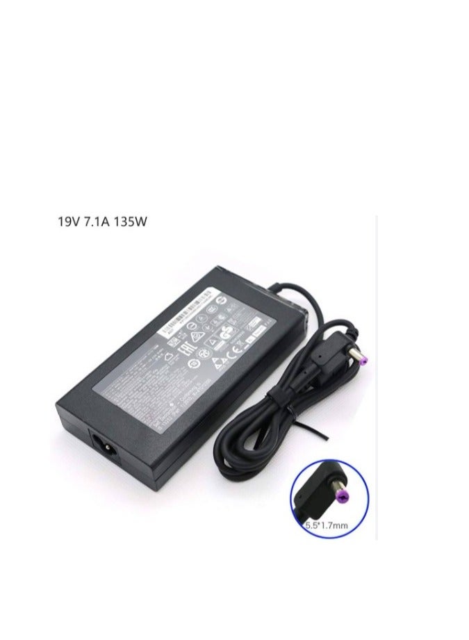 Terabyte 135W Charger 19V 7.1A 5.5x1.7mm for Acer Nitro 5 N18C3 AN515-51 AN515-41 AN515-43 AN517-51 N18C4 ADP-135K ADP-135KB Laptop Adapter Power Supply Cord - Image 1