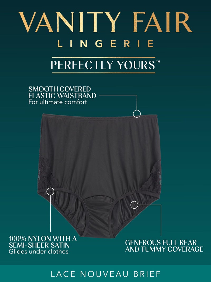 Vanity Fair Women's Perfectly Yours High Waisted Brief Panties, Lace Nouveau-Candleglow, 8 - Image 2