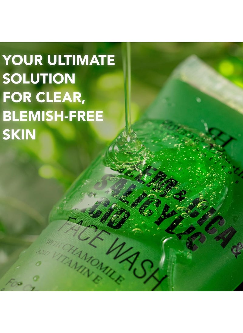 Botanic Hearth - Botanic Hearth Neem Cica and Salicylic Acid Face Wash Anti Acne Face Wash with Vitamin E and Chamomile Removes excess oil and Clogged Pores For Women and Men Sulphate and Paraben Free 100ml - Image 1