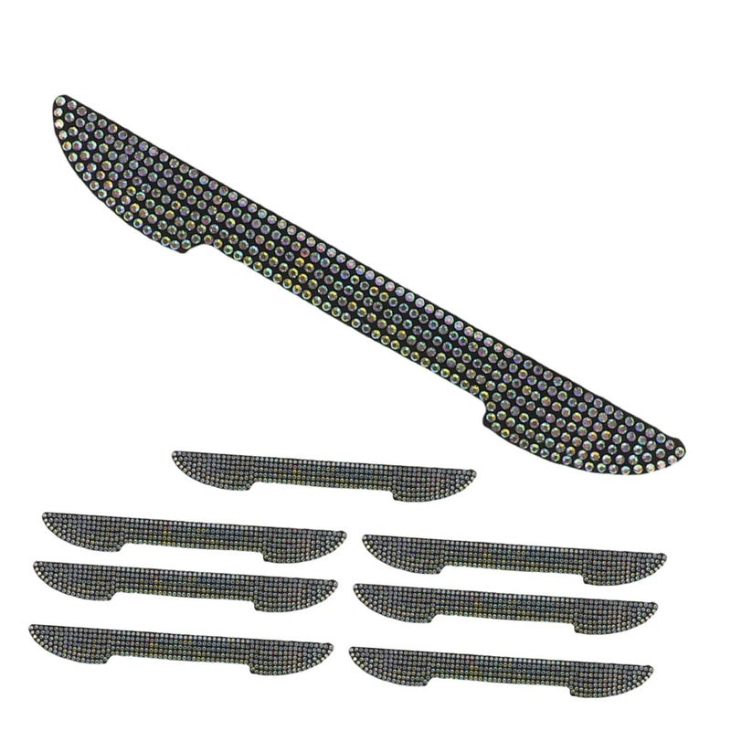 Amosfun 8Pcs Car Side Mirror Edge Guards Rhinestone Collision Protectors Vehicle Bling Durable Bumper Protector Fit For Cars SUVs Enhanced Style - Image 2
