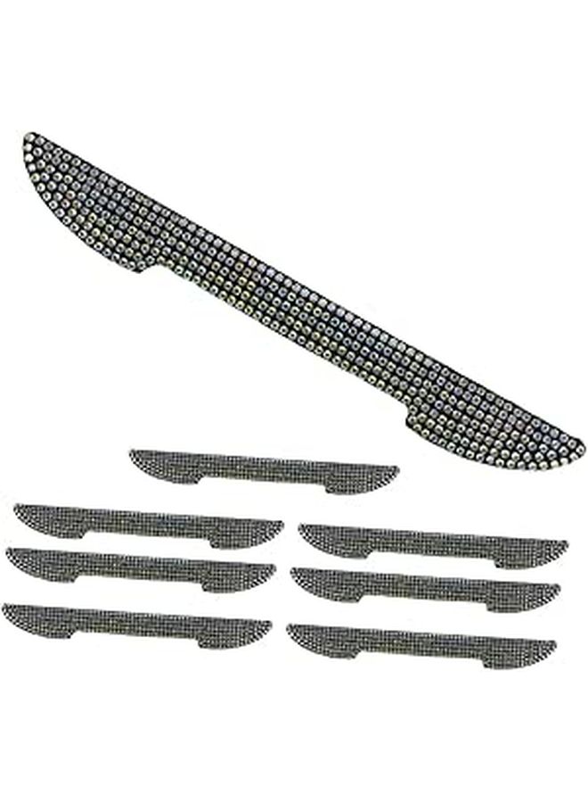 Amosfun 8Pcs Car Side Mirror Edge Guards Rhinestone Collision Protectors Vehicle Bling Durable Bumper Protector Fit For Cars SUVs Enhanced Style - Image 1