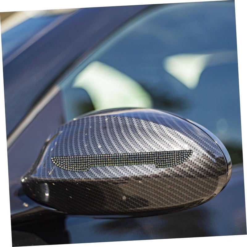 Amosfun 8Pcs Car Side Mirror Edge Guards Rhinestone Collision Protectors Vehicle Bling Durable Bumper Protector Fit For Cars SUVs Enhanced Style - Image 5