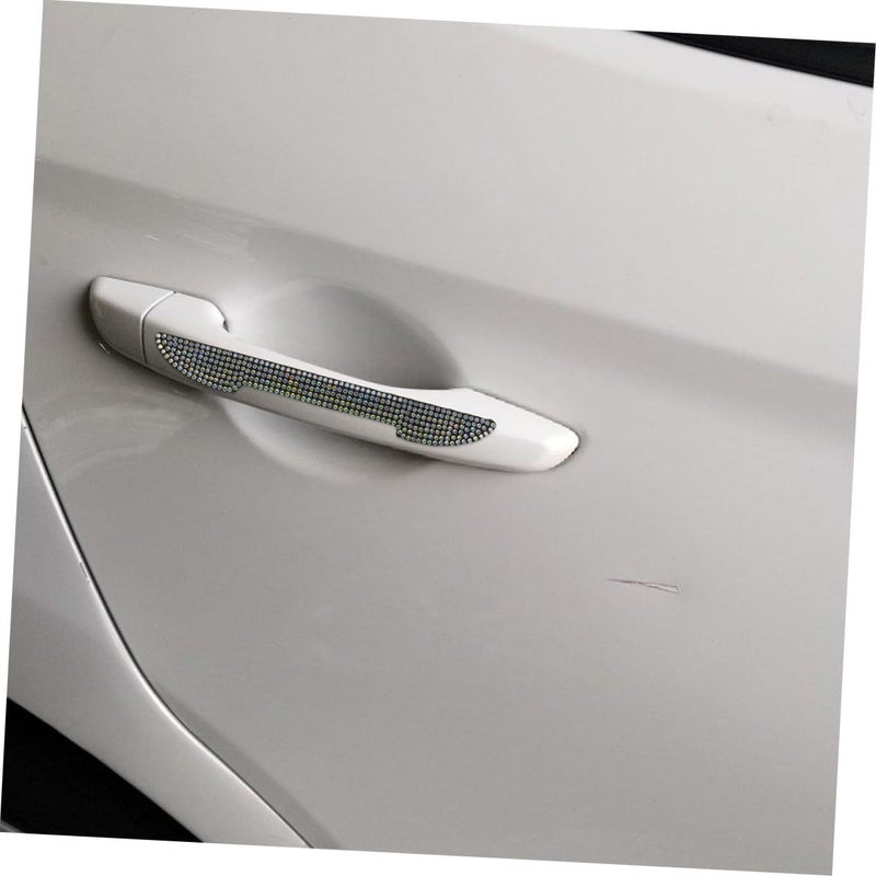 Amosfun 8Pcs Car Side Mirror Edge Guards Rhinestone Collision Protectors Vehicle Bling Durable Bumper Protector Fit For Cars SUVs Enhanced Style - Image 3