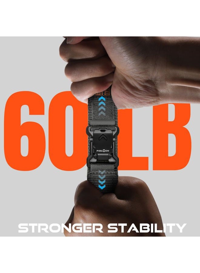Bandletic حزام متوافق مع Garmin Fenix 6X Pro - حزام متين سريع التركيب بعرض 26 مم مع مشبك مغناطيسي Fidlock V - Image 4