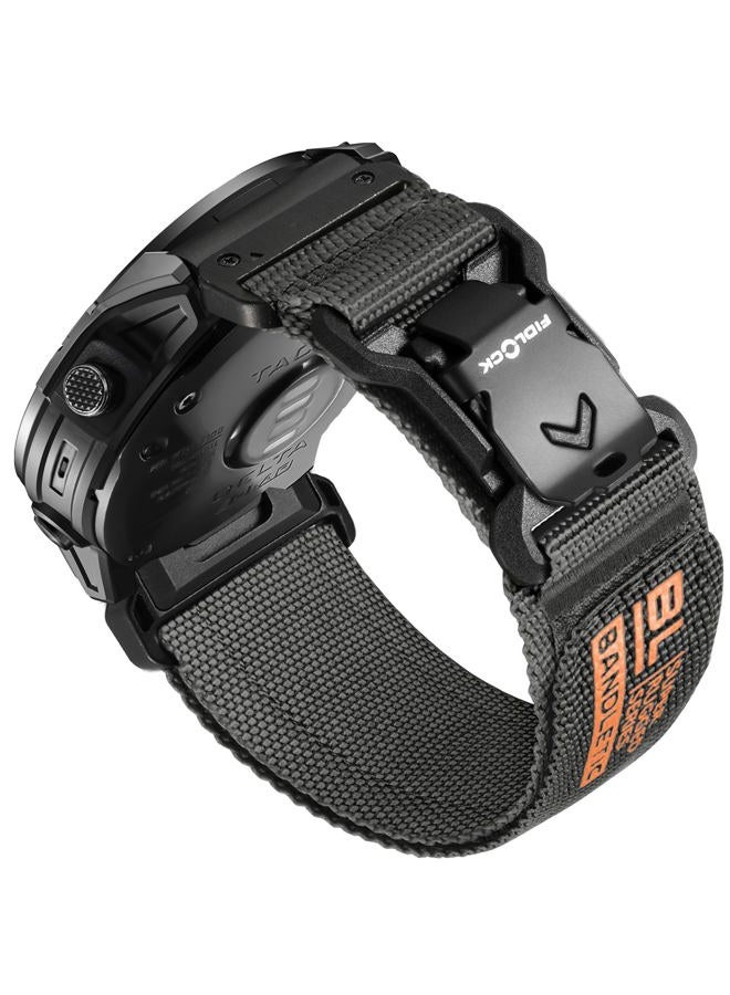 Bandletic حزام متوافق مع Garmin Fenix 6X Pro - حزام متين سريع التركيب بعرض 26 مم مع مشبك مغناطيسي Fidlock V - Image 1