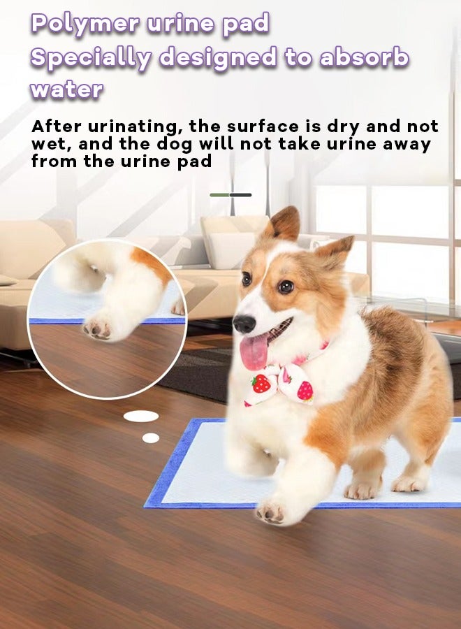 وسادات تدريب الحيوانات الأليفة مقاس S، 100 قطعة، مناسبة للجراء والقطط والأرانب والحيوانات الأليفة. تتميز بقدرة امتصاص عالية، ومقاومة للتسرب، وسريعة الجفاف، ومنصات بول الحيوانات الأليفة للاستخدام مرة - Image 4