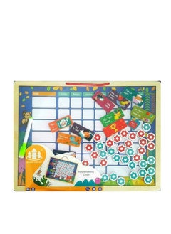Generic Magnetic Responsibility Chart for Children, 44 x 30 cm, Dry Erase Surface, Reusable Reward System  - Image 1