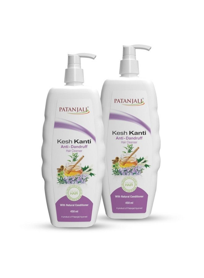 Patanjali Kesh Kanti Anti-Dandruff Shampoo 450ml, Herbal Hair Cleanser for Dandruff Control (Pack of 2) - Image 1