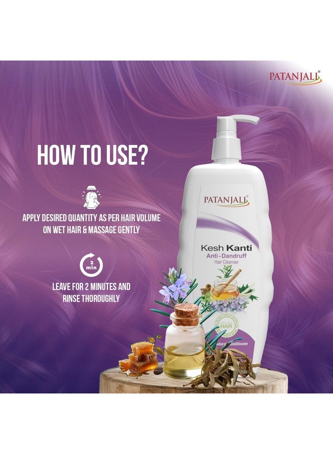 Patanjali Kesh Kanti Anti-Dandruff Shampoo 450ml, Herbal Hair Cleanser for Dandruff Control (Pack of 2) - Image 3