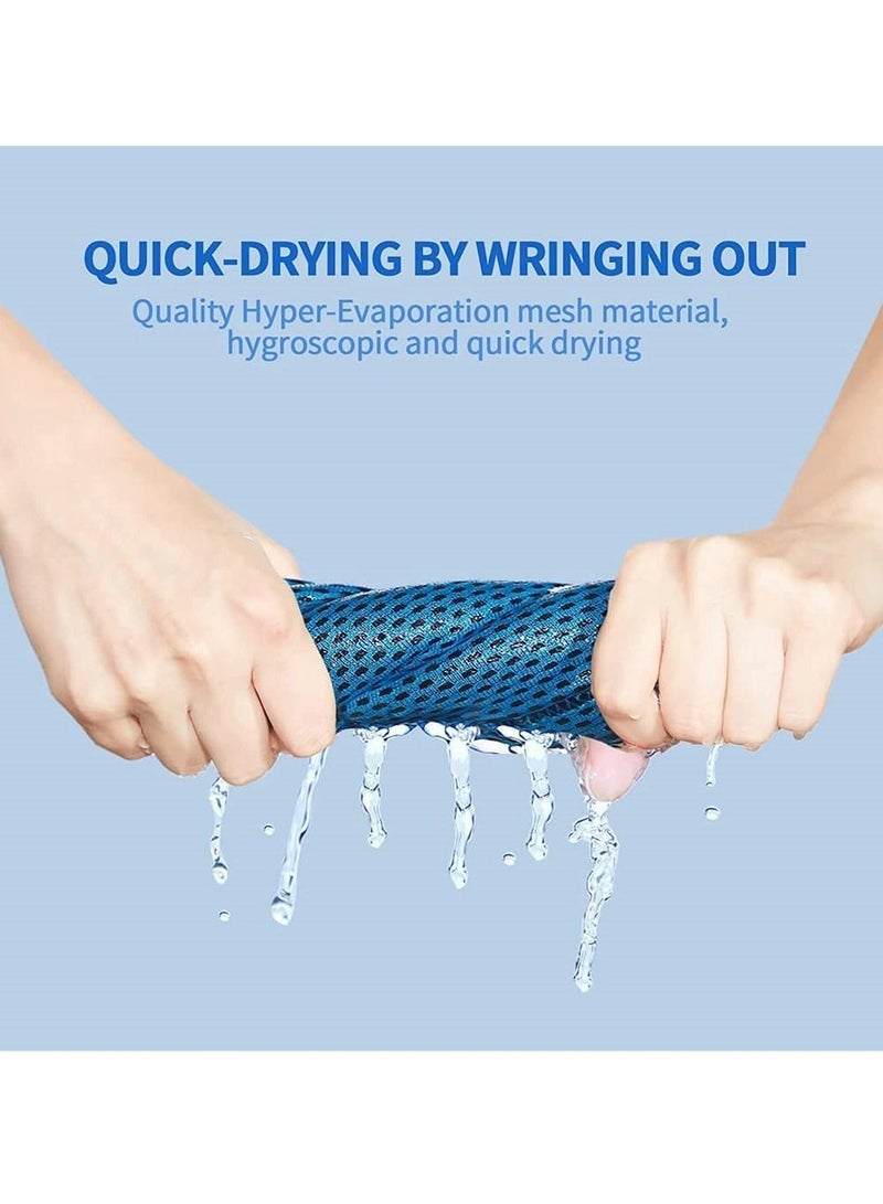 Cooling Towels, 4 Pack Ice Towel, Mesh Soft Breathable Chilly Towel for Neck, Microfiber Yoga, Golf, Sport, Running, Gym, Workout, Camping, Fitness, 30 * 80 cm  - Image 4