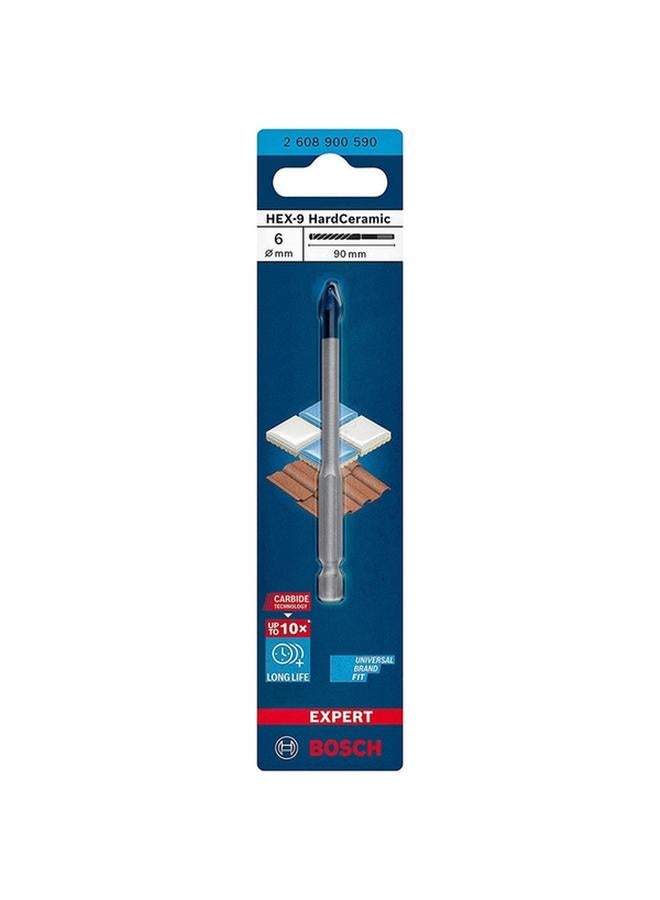 BOSCH Expert Hex-9 Hard Ceramic Drill Bit Silver and Blue 6 x 90mm JE2 608 900 590 - Image 2