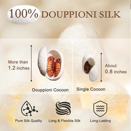 YOUR MOON Luxurious Summer/Spring Lightweight Mulberry Silk Comforter Queen Size,100% Natural Long Strand Silk Fill Duvet, Luxury Bedding, Cooling Rayon Derived from Bamboo Shell (White) - Image 5
