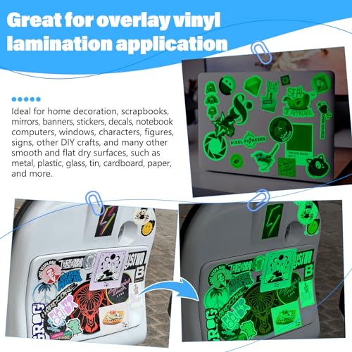 TECKWRAP Printable Vinyl Sticker Paper for Inkjet Printer, Glow in the Dark Vinyl Inkjet Printable Sticker Paper, 8.26" x 11.69" A4 Size for Scrap-booking, Craft Cutters, Home Decor, 14 Sheets/Pack - Image 5