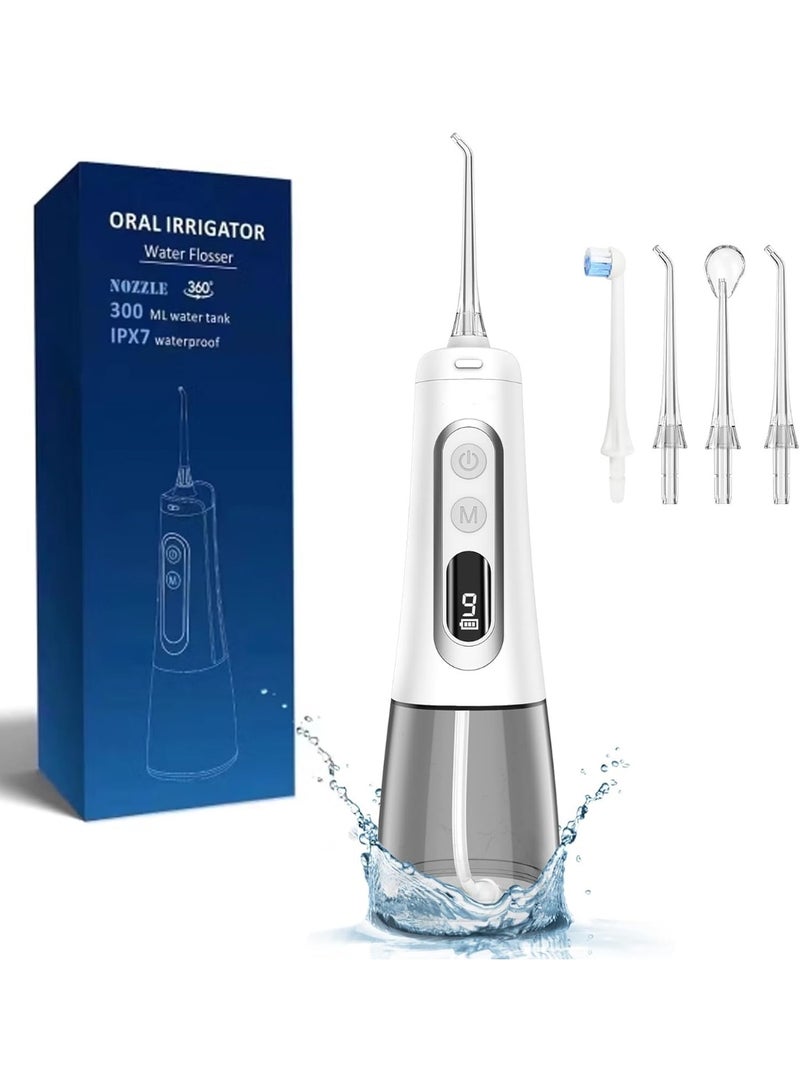 SYOSI Water Dental Flosser Teeth Pick, 9 Modes, Cordless Portable Rechargeable Orthodontic Water Teeth Cleaner, Ipx7 Waterproof Professional Oral Irrigator For Home And Travel - Image 1