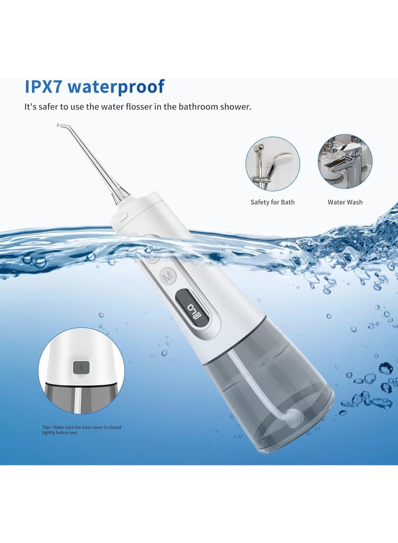 SYOSI Water Dental Flosser Teeth Pick, 9 Modes, Cordless Portable Rechargeable Orthodontic Water Teeth Cleaner, Ipx7 Waterproof Professional Oral Irrigator For Home And Travel - Image 5