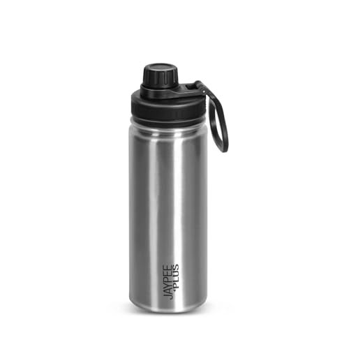 Jaypee Plus Hylux ISI Certified Vaccum Insulated Thermosteel 550 ml Water Bottle 24 Hours Hot and Cold Double Walled Anti Skid Rustproof Leakproof Bottle for Office, School, Gym, Trekking,SS Finish - Image 1