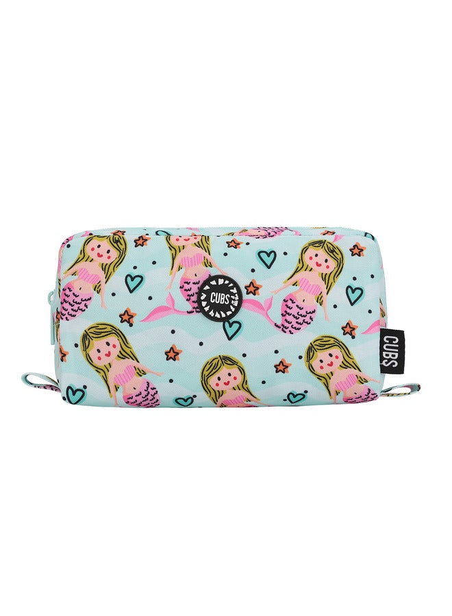 CUBS Mermaid Print Waterproof Pencil Case Pouch With Zip Closure - Image 1