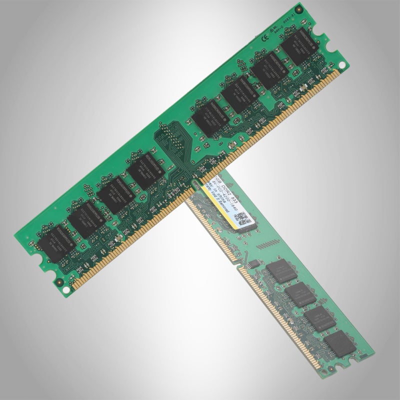 شريحة ذاكرة 1 جيجابايت DDR2 PC2-4200 بسرعة 533 ميجاهرتز للحواسيب المكتبية - ذاكرة عالية السرعة وأداء مستقر للوحة الأم AMD - Image 1