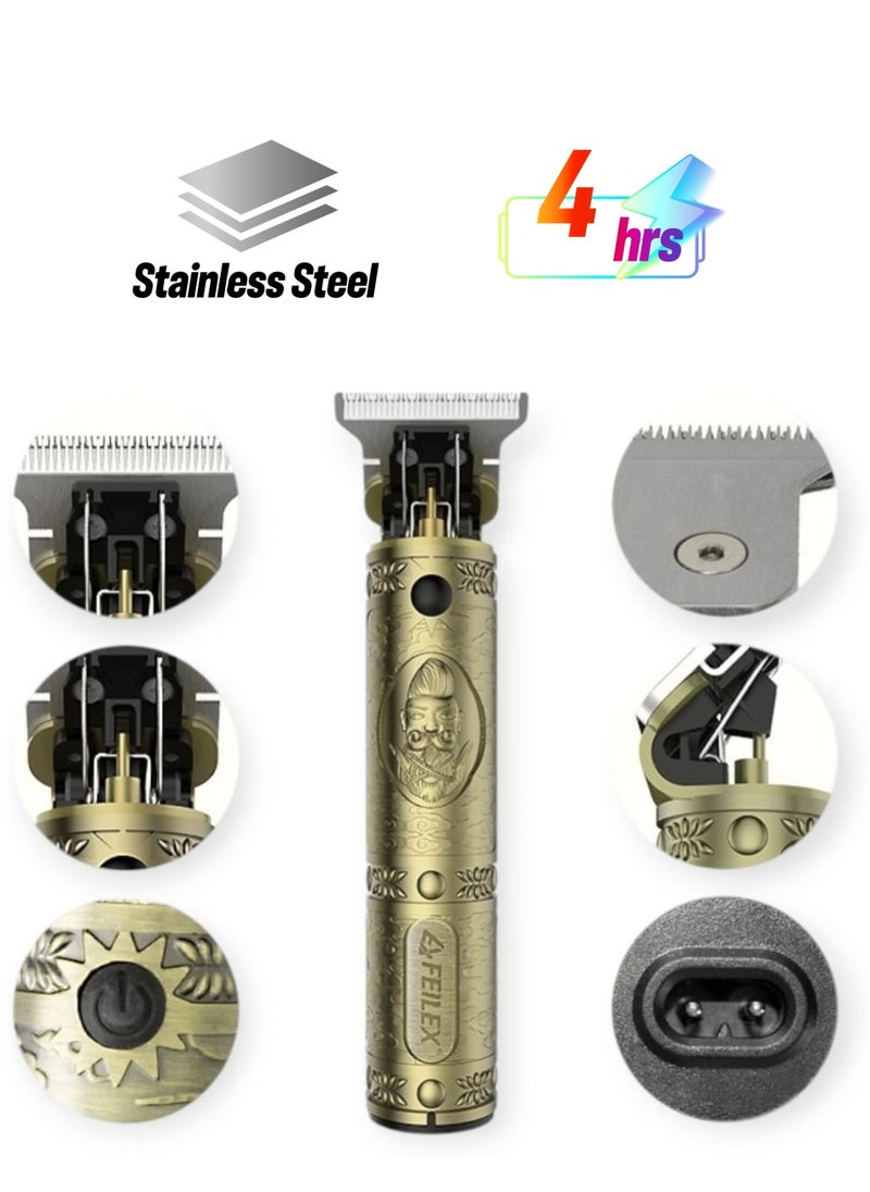 Feilex Professional Hair Clipper with Powerful Trimming and Defining - RF-700A - Copper Gold  - Image 1