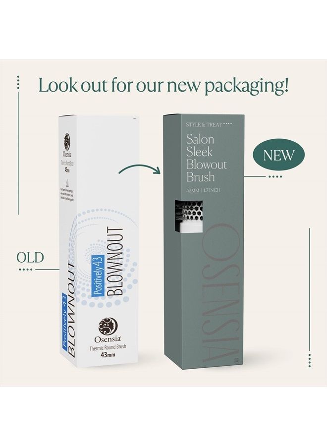 Osensia Round Brush for Blow Drying - Medium Ceramic Ionic Thermal Barrel Brush for Sleek, Precise Heat Styling and Blowout Volume - Lightweight Round Hair Brush for Smooth, Manageable Hair (1.7 Inch) (Not El - Image 2