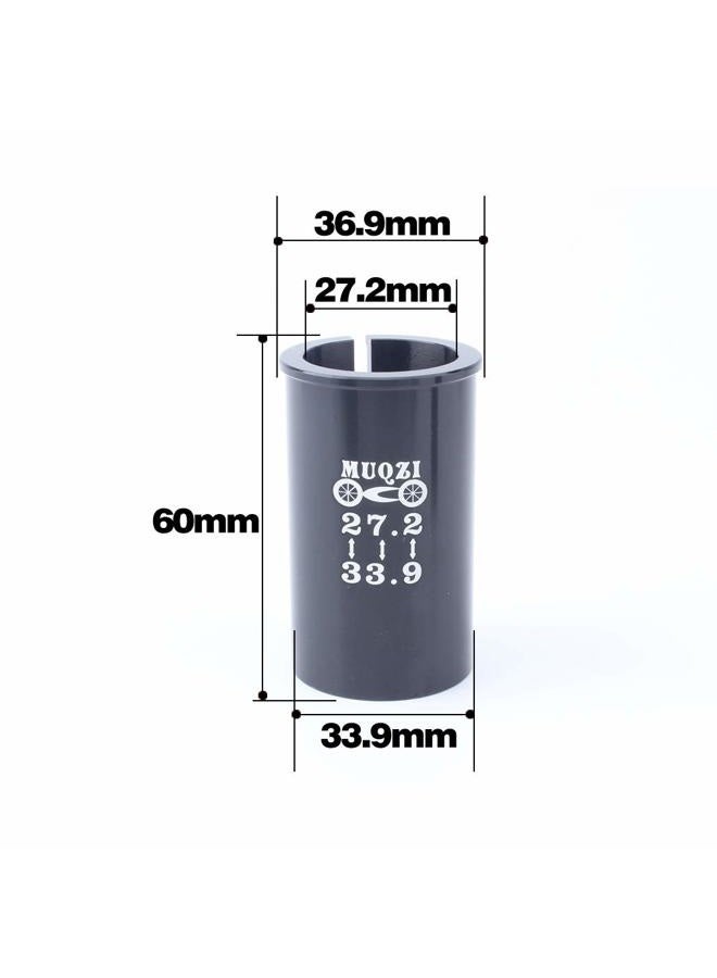 CYSKY Seatpost Adapter Shim, Bicycle Seat Post Tube Adapter, Seatpost Reducing Sleeve Shim for Mountain Bike, Road Bike, MTB, BMX, Fixie Gear. 25.4/27.2/30.8/31.6/33.9/34.9 (27.2-33.9mm) - Image 2