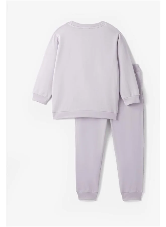 جون June Baby Girl 2-Pack Printed Tracksuit Set Lilac