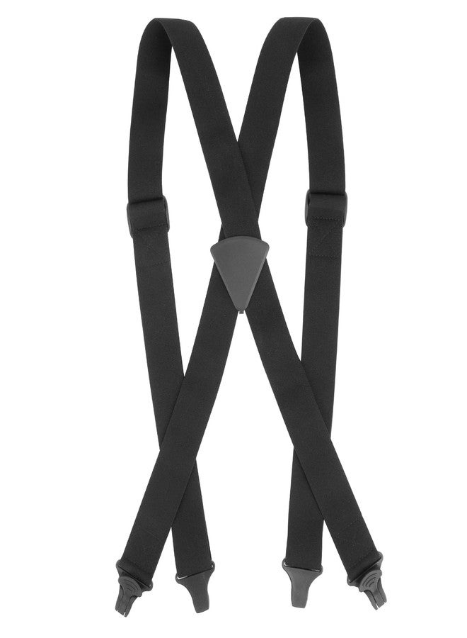 Vilapow Ski Pant Suspenders For Men & Women 1.5-Inch Wide Ski Suspenders Men Black Elastic Adjustable Mens Suspender Heavy Duty Clips Men's Classic X-Back Suspender - Image 1