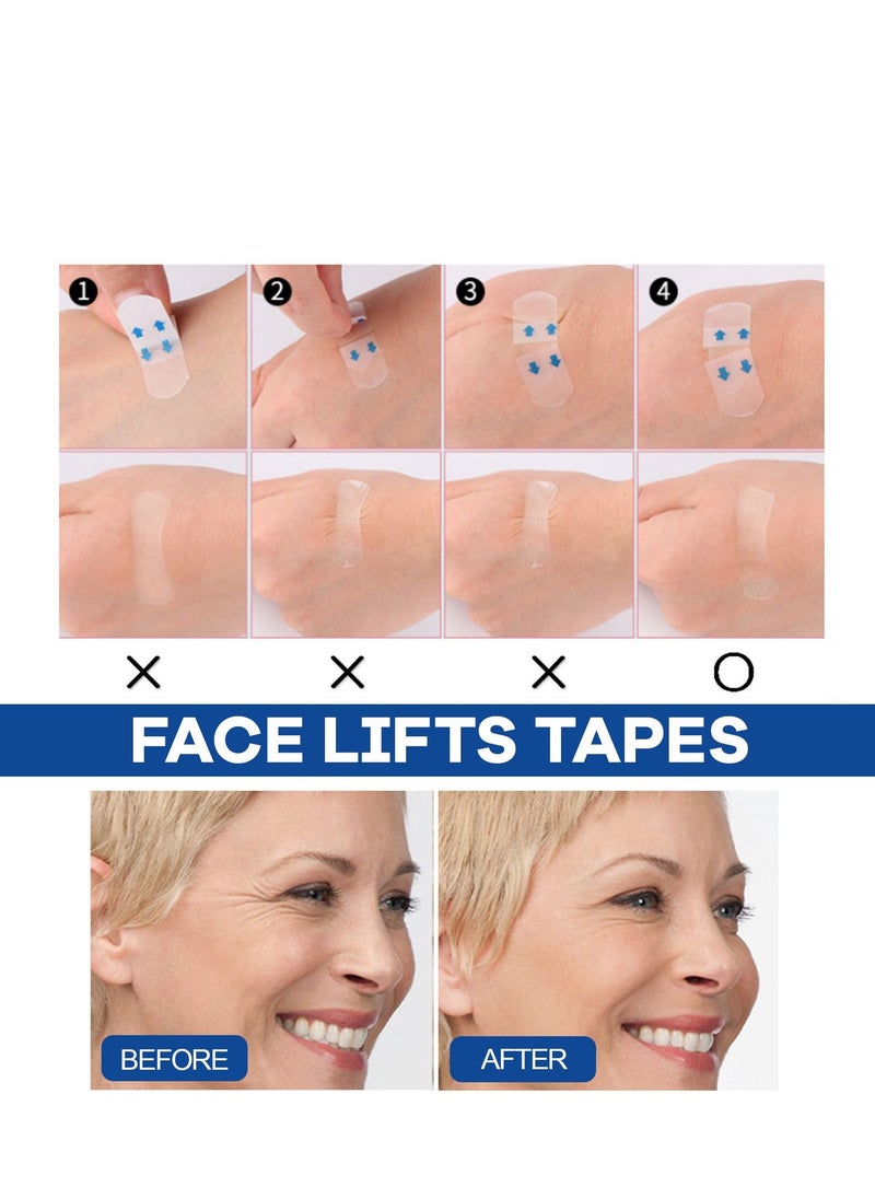 EELHOE - Face Lift Sticker 40 Pcs V-line Face Lift Tapes Face and Neck Lifting Patch for Firming V Face Preventing Sagging Lightening Lines - Image 1
