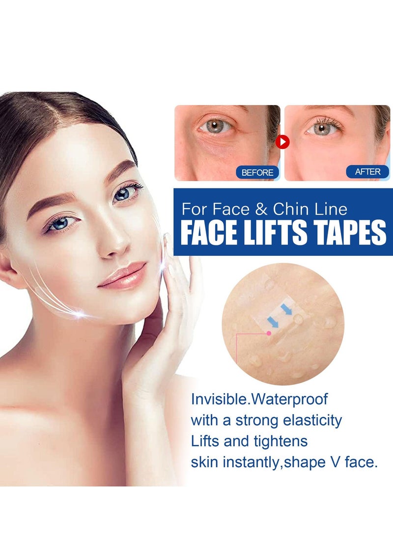 EELHOE - Face Lift Sticker 40 Pcs V-line Face Lift Tapes Face and Neck Lifting Patch for Firming V Face Preventing Sagging Lightening Lines - Image 1
