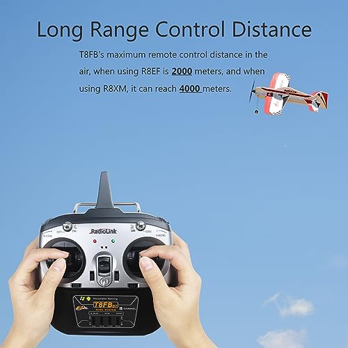 Radiolink T8FB 8 Channels 2.4GHz RC Remote Transmitter and R8EF Receiver APP Parameter Setup Dual Stick Controller for RC Airplane Aircraft Boat Car and More(Mode 2) - Image 5