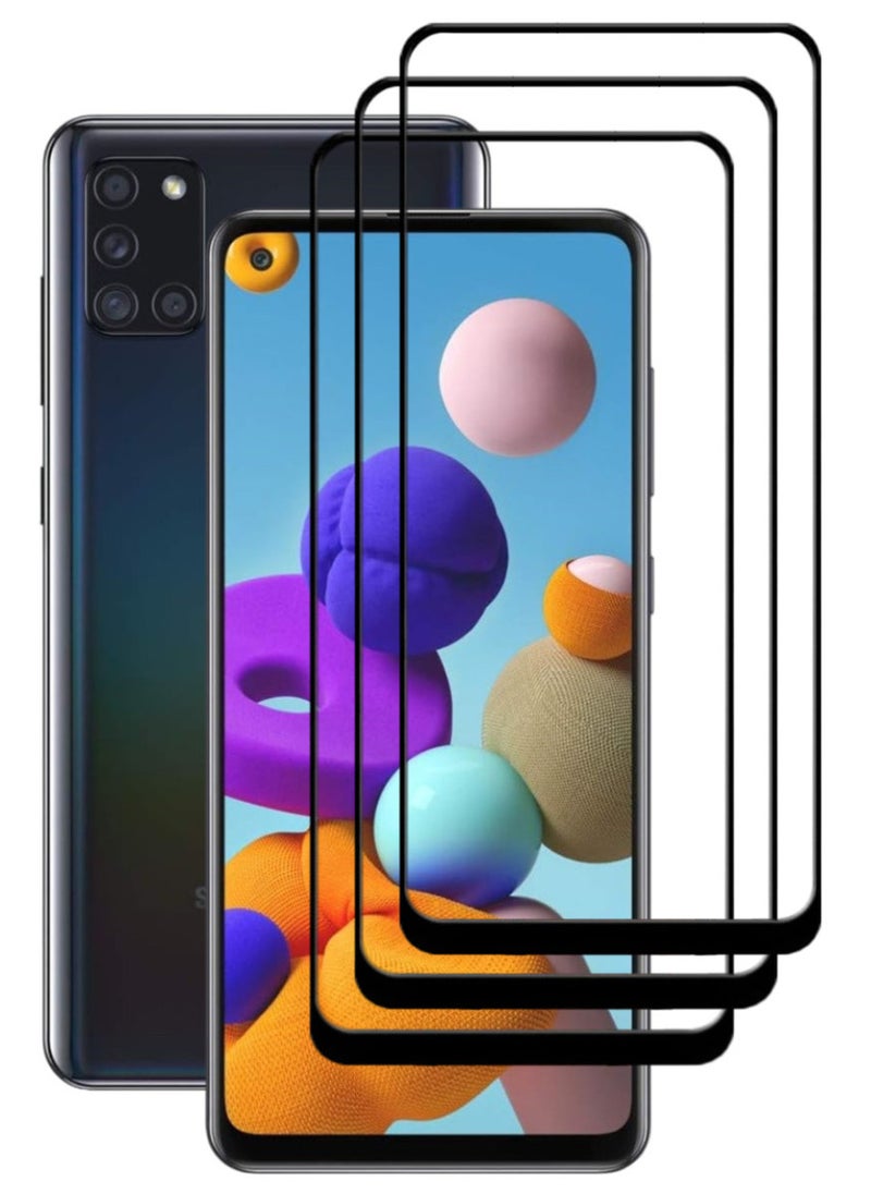 ACLIX 3 Pieces Antistatic ESD Dustproof Premium Quality High Definition Tempered Glass Screen Protector Designed For Samsung Galaxy A21s - Image 1