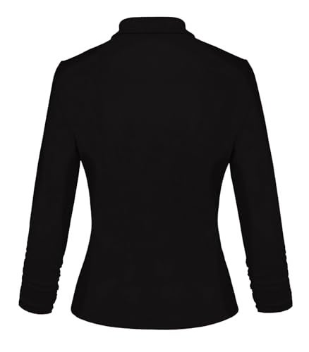 Hybrid & Company Women Premium Nylon Ponte Office Blazer JK1131 1073T Black S - Image 2