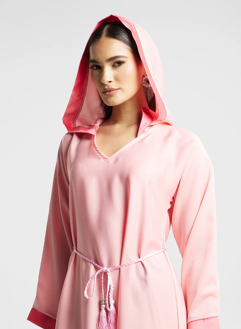 ARABIAN CLOSET Embroidered Hooded Abaya