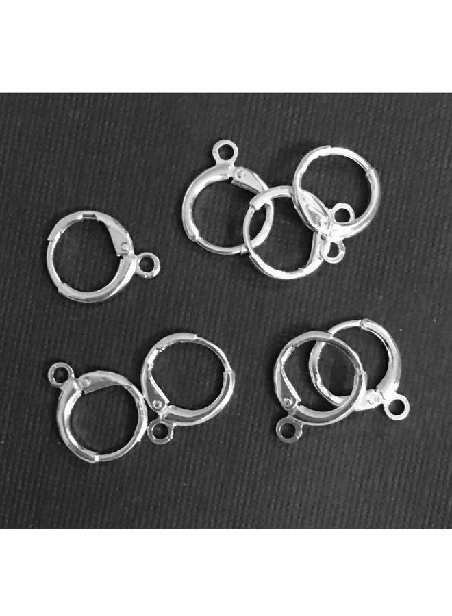 Adabele 50Pcs Hypoallergenic Round Hoop Huggie Earring Hooks Leverback Earwire 14Mm Long Sterling Silver Plated Brass For Earrings Making Cf262 1  - Image 3
