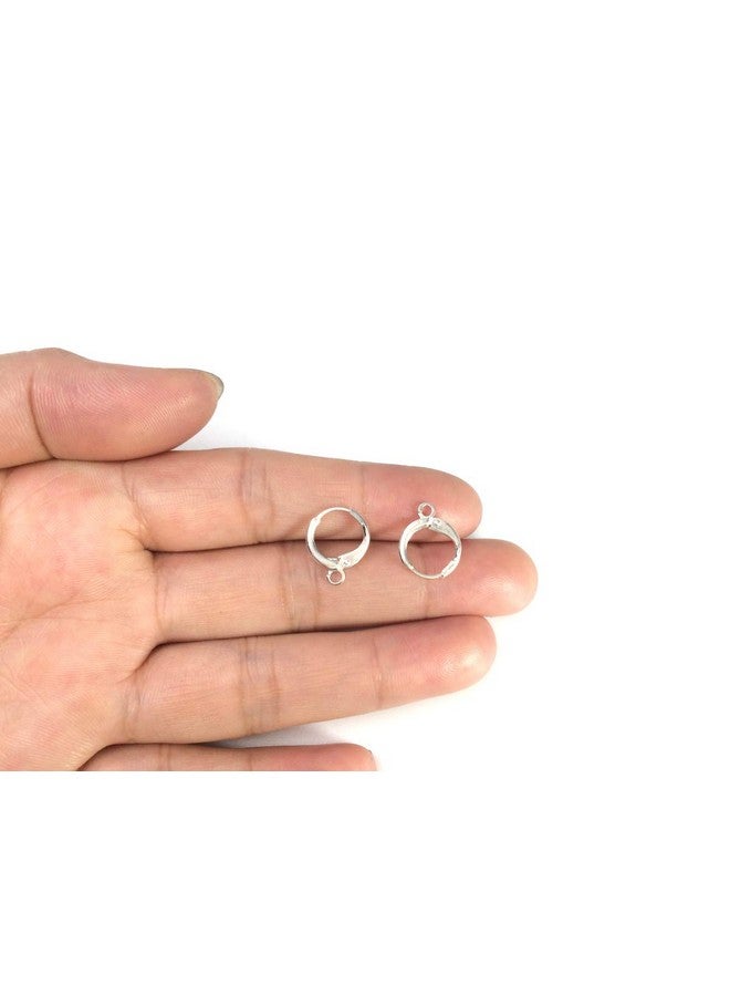 Adabele 50Pcs Hypoallergenic Round Hoop Huggie Earring Hooks Leverback Earwire 14Mm Long Sterling Silver Plated Brass For Earrings Making Cf262 1  - Image 4