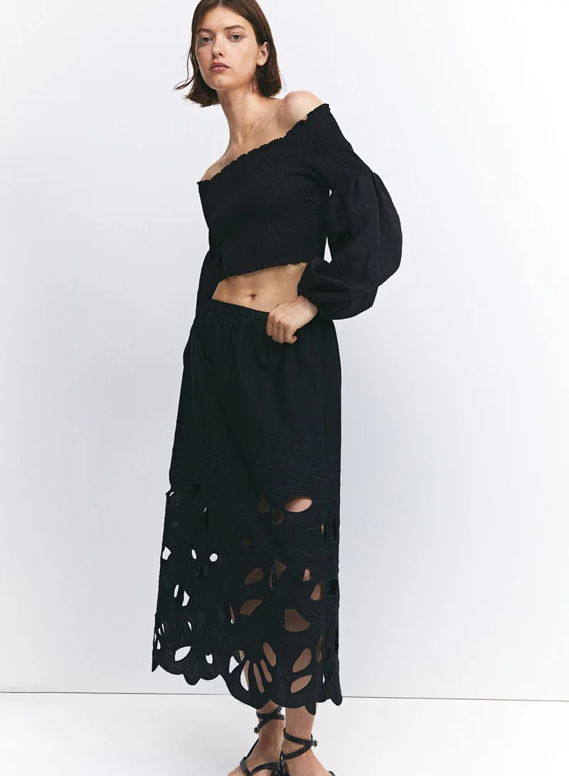 H&M Bardot Balloon Sleeve Top