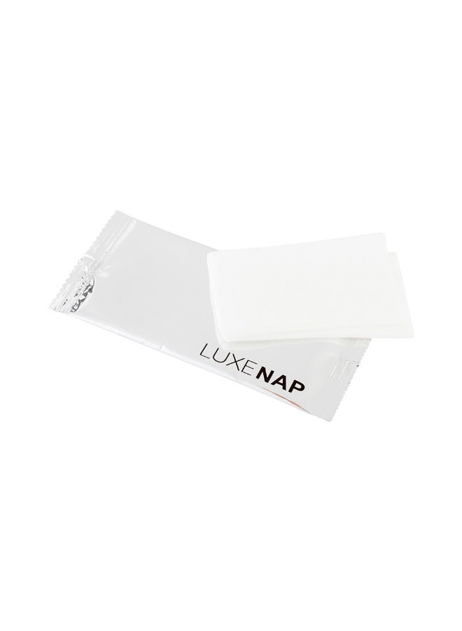 Restaurantware Luxenap 5.3 Inch x 2.6 Inch Wet Hand Wipes, 100 Aloe Scented Wet Wipe Towelettes - Absorbent, Individually Wrapped, White Nonwoven Fabric Wet Napkins, Pre Moistened  - Image 2