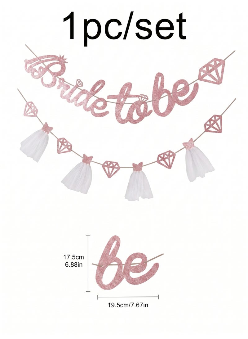 Bride & Bachelorette Party Decorations, Elegant Pink Banner for Bachelorette Parties and Wedding Day - Image 3