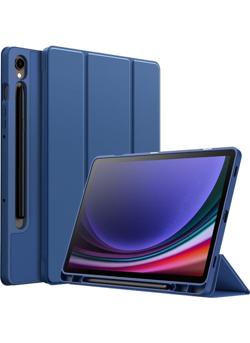 روك بو جراب رفيع لجهاز Samsung Galaxy Tab S10 FE مقاس 10.9 بوصة 2025/S9 FE 5G مقاس 10.9 بوصة/Galaxy Tab S9 مقاس 11 بوصة 2023 مع حامل قلم S، جراب رفيع للغاية وخفيف الوزن قابل للطي ثلاثيًا مع خاصية الإيقاظ/السكون التلقائي  - Image 1